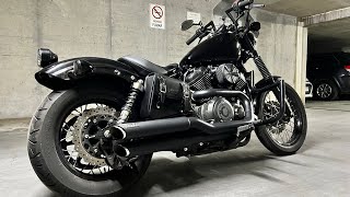 Yamaha Bolt 950 CC  Vance and Hines exhaust  air intake  BobberBolt [upl. by Heyward205]