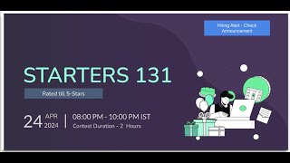 CodeChef Starters 131 Solution [upl. by Rattan]