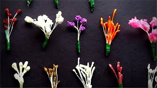 MAKE FLOWER STAMEN  BEST 12 WAYS OF MAKING STAMEN YOU SHOULD KNOW  EASY amp QUICK DIY TUTORIAL [upl. by Alinoel]