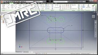 Inventor Part Modeling Exercise 03  Mirror sketch entities [upl. by Helali]