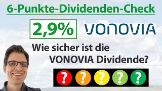 VONOVIA Aktie Wie sicher ist die Dividende  6PunkteDividendenAnalyse Rangliste [upl. by Jaclyn86]