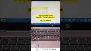 How to Use FullScreen Mode in Excel – Maximize Your Workspace excel excelshorts [upl. by Ahsratan]