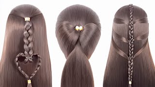 The most beautiful hairstyles for girls ♥️ Easy hairstyles ♥️ Hairstyles with braids [upl. by Niret846]