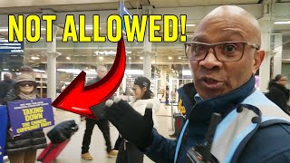 Security Goon at London St Pancras Station Hates Free Speech [upl. by Knutson]