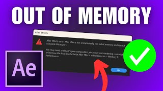 How To Fix Adobe After Effects Out Of Memory Error [upl. by Yancy]