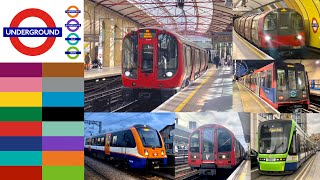 London Underground  all lines compilation 2024 all Tube Map services [upl. by Rodrique]