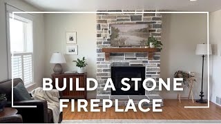 How to Build a Stone Fireplace  FULL VIDEO [upl. by Nylirac]