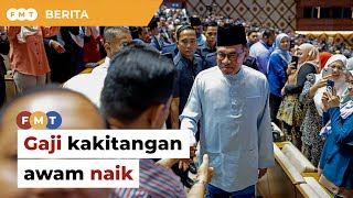 Gaji kakitangan awam naik 7 hingga 15 [upl. by Latsryk]