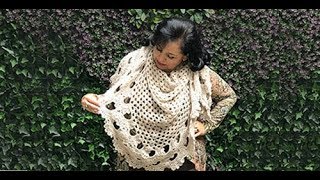 TEJE CHAL DE ANGORA  CROCHET FÁCIL Y RÁPIDO  YO TEJO CON LAURA CEPEDA [upl. by Samara]