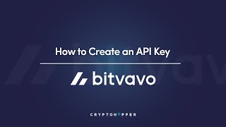 How to create an API key with Bitvavo [upl. by Feigin586]