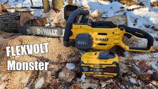 DEWALT FlexVolt 60V Max 20Inch Chainsaw 5Ah Kit Review DCCS677Z1 [upl. by Ennyroc]