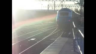 The HST Class 43 LSLs MIDLAND BLUE PULLMAN Nos4305943055 was departing at Carlisle [upl. by Epifano]