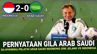 🔴 ARAB SAUDI TUNDUK 20  Pelatih Arab Saudi Beri Pernyataan ANEH Usai Laga vs Timnas indonesia [upl. by Idner247]