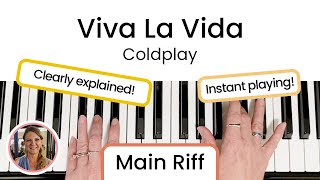 How to play Viva La Vida Riff  Coldplay  EASY Piano Tutorial [upl. by Meldoh]