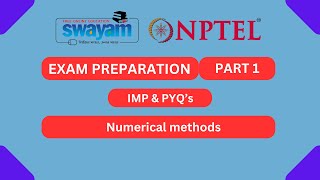 Numerical methods Part 1  NPTEL Exam Series 2024  MYSWAYAM nptel2024 nptel myswayam [upl. by Ogaitnas]