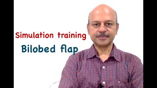 Simulation training  Bilobed flap [upl. by Ewall]