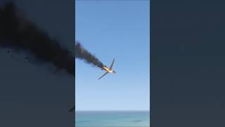 Boeing 727 catches fire makes emergency landing on beach [upl. by Ji]