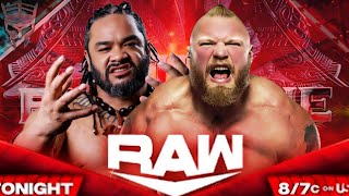 Brock Lesnar vs Jacob Fatu WWE Raw Full Match  WWE RAW 2024  WWE2K24 wwe2024 [upl. by Perseus971]