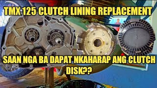 TMX 125 CLUTCH LINING REPLACEMENT TMX125ALPHA [upl. by Eibor762]