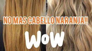 Como ELIMINAR tonos NARANJAS del cabello sin tinte ni peroxido  como hacer SHAMPOO Matiz AZUL 💙 [upl. by Dalohcin683]