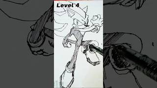 Pendrawing speed Shadow in different Level drawing art shorts sonic [upl. by Hairym]