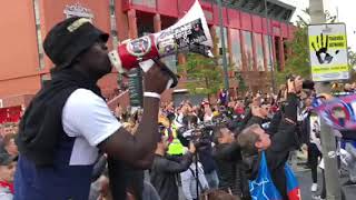 PSG Ultras arrive at Anfield [upl. by Watkin956]