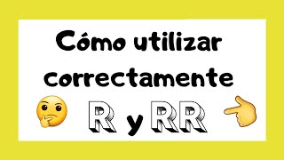 🤓 Reglas ortográficas  Letra R y RR 👩🏻‍🏫 [upl. by Arvad]