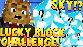 SKY LUCKY BLOCK MOD CHALLENGE Race  Minecraft  Lucky Block Mod  JeromeASF [upl. by Garmaise]