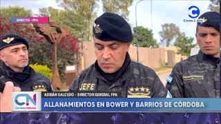 Allanamientos en Bower y barrios de Córdoba [upl. by Aisyat]