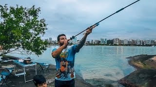 ZARABATANA PRA PESCAR PEIXE  Peixe na beira do MAR [upl. by Zarah454]