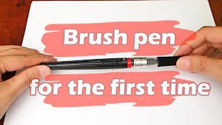 How to load ink on a Pentel brush pen for the first time [upl. by Udelle80]