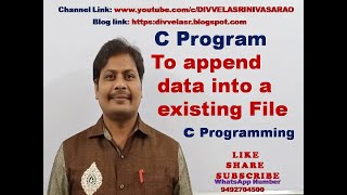 C program to append data to the existing text file  Appending Text to a File  C Programming [upl. by Thoer]