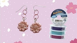 How to make links using Soft Flex wire Great for 5minute earrings [upl. by Slotnick8]