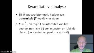 Kwantitatieve analyse met spectrofotometrie [upl. by Swee]