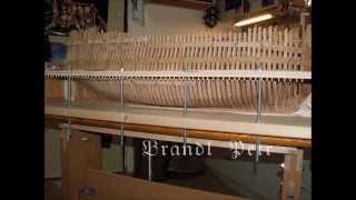 Historic ship model building Le Fleuron 1729 part II [upl. by Hniht]