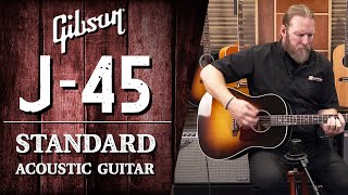 Gibson J45 Standard Acoustic Guitar Product Demo [upl. by Borroff]