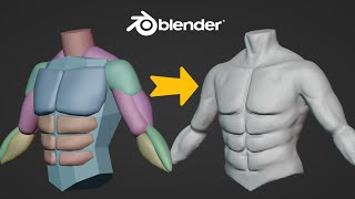 Sculpt Muscles  Beginners TRY THIS in Blender  EASY Tutorial [upl. by Inanuah]