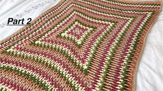 Crochet Mosaic Granny Square Blanket part 2 crochet howtocrochet crochetblanket [upl. by Soilissav]