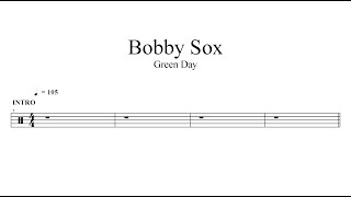 Green DayBobby Sox  Drum Sheet Music [upl. by Avie]