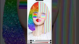 Choose One Gitter Rainbow 🌈 OR Pastel Rainbow 💙💜💚💛🧡🩷❤️ Hair On Lisa blackpinkedit IbisPaint [upl. by Lurlene]