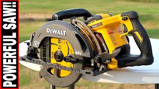 DEWALT 60VOLT WORM DRIVE STYLE CIRCULAR SAW TOOL REVIEW TUESDAY [upl. by Inajar986]