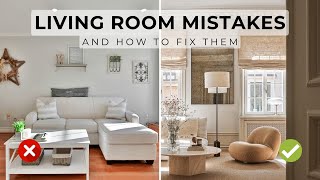 10 Living Room Interior Design Mistakes amp How To Fix Them [upl. by Khan]