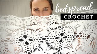 Bedspread Crochet by my mum  coverlet  bed blanket [upl. by Dloniger]