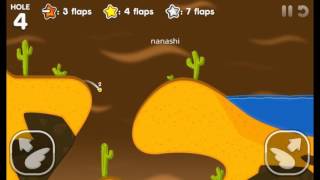 Flappy Golf 2  Beach Land Hole 4  3 Flaps [upl. by Lyda145]