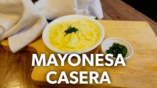 Cómo Hacer MAYONESA Sin ACEITE en 1 minuto 🤤🍟 [upl. by Niawat]