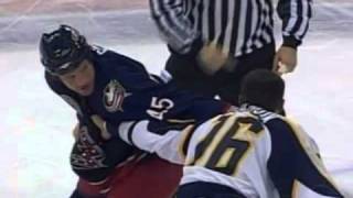 Darcy Hordichuk vs Jody Shelley Oct 26 2005 [upl. by Nettle]