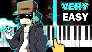 Fading  Friday Night Funkin vs Garcello  VERY EASY Piano tutorial [upl. by Dnilazor]