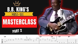 BB King Masterclass Part 2 Playing over changes note choices Jazz progressions and more [upl. by Wellington]