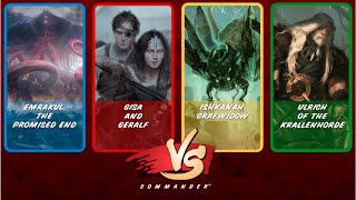 Commander VS S4E3 Emrakul vs Gisa and Geralf vs Ishkanah vs Ulrich MtG Multiplayer [upl. by Nyladnarb]