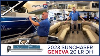 2023 Sunchaser Geneva 20 LR DH Pontoon Boat Walkthrough Tour [upl. by Ger]